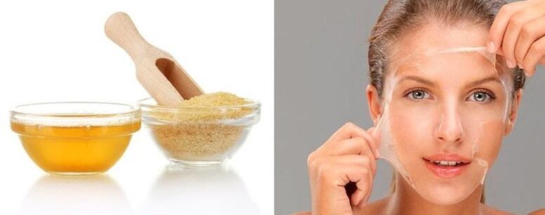 Maska iz želatine proti gubam